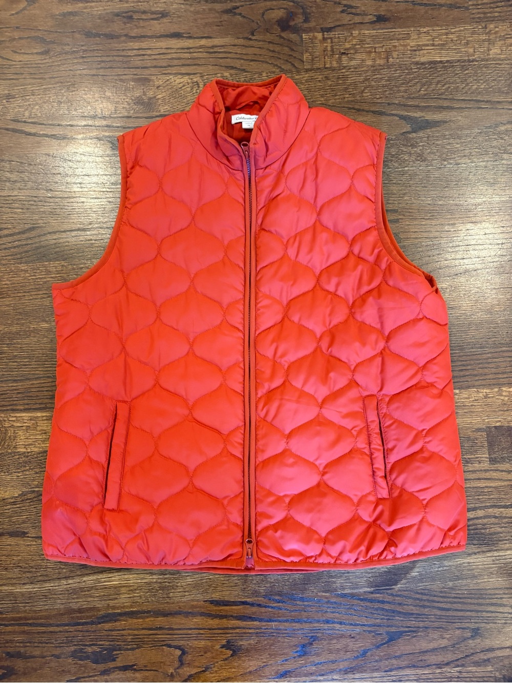 Coldwater Creek Quilted Stand-Collar Vest Orange 1x